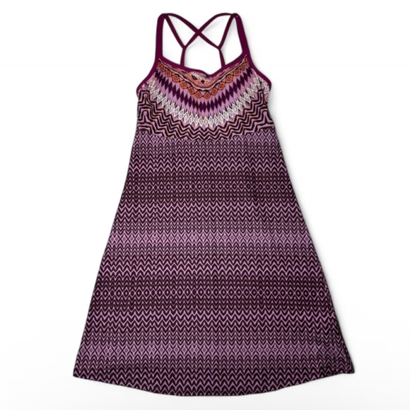 Prana Dresses & Skirts - PrAna Violet Sol Cora Ikat print tank dress 🟣